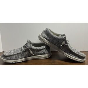Hey Dude Wally Sox Slip-On Shoes Men's US 9 EU 42 Gray Knit Casual Lightweight